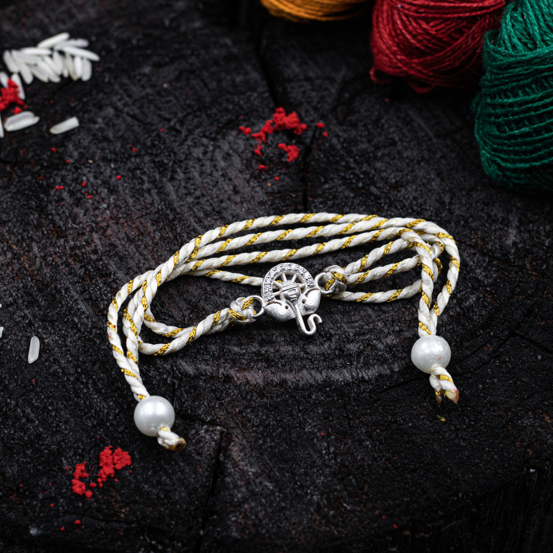 "DIVINE GAZE" Pure Silver Rakhi