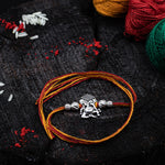 Load image into Gallery viewer, &quot;Blessings of Ganesh&quot; Silver Rakhi

