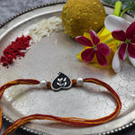 Load image into Gallery viewer, The Lord Ganesha Silver Rakhi
