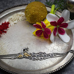 Load image into Gallery viewer, &quot;Divine Peacock&quot; Silver Rakhi Bracelet
