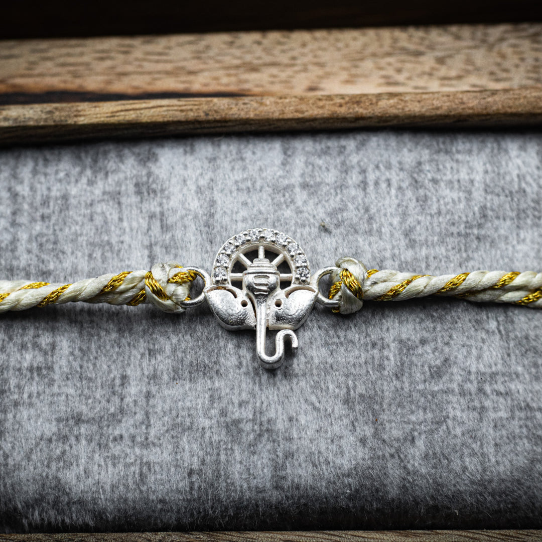 "DIVINE GAZE" Pure Silver Rakhi