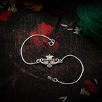 Load image into Gallery viewer, THE ROYAL CROWN” Silver Rakhi

