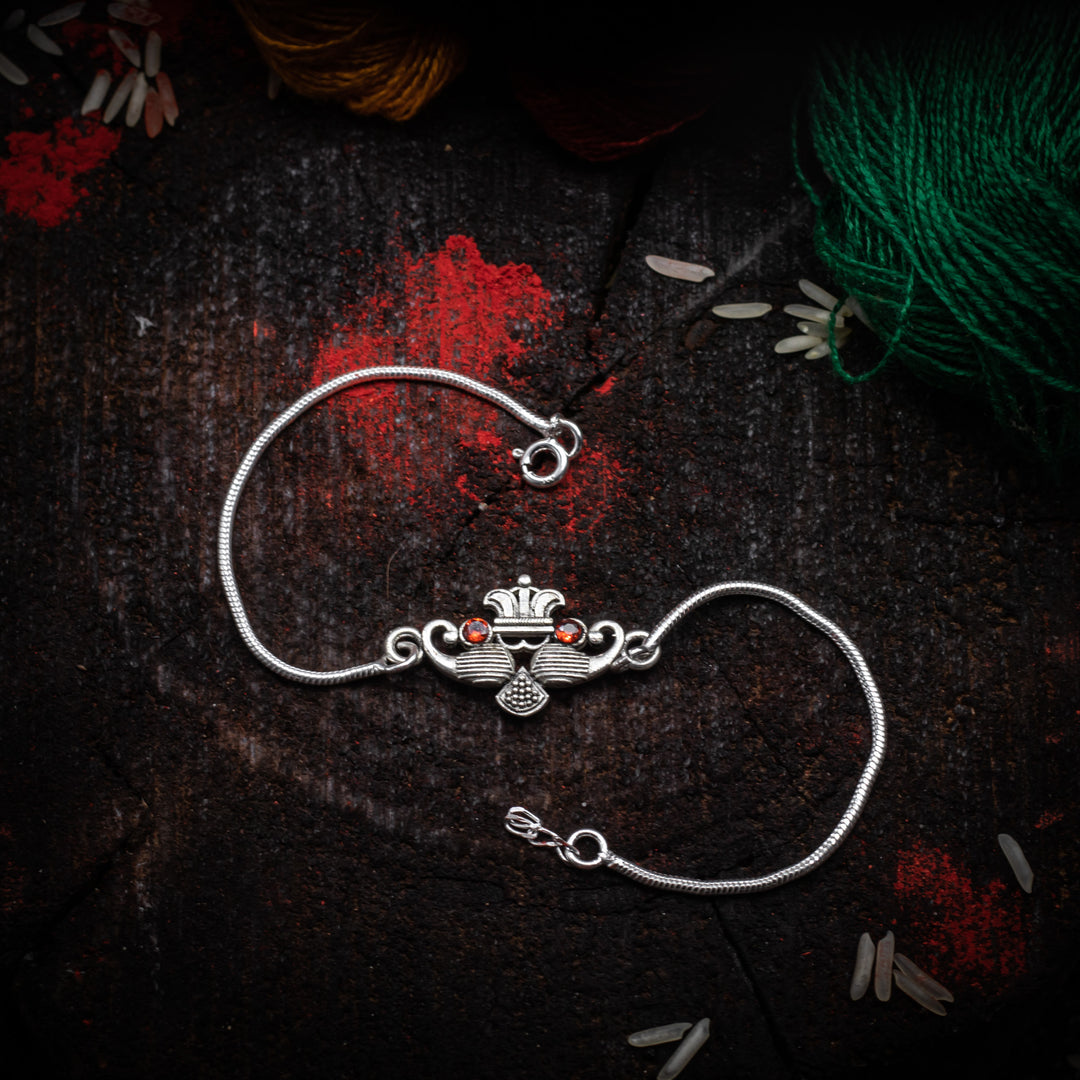 THE ROYAL CROWN” Silver Rakhi