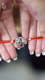 Load image into Gallery viewer, GanpatiGrace – 925 Silver Ganesha Rakhi

