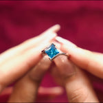 Load image into Gallery viewer, TwistStone – Midnight Blue Adjustable 925 Silver Ring
